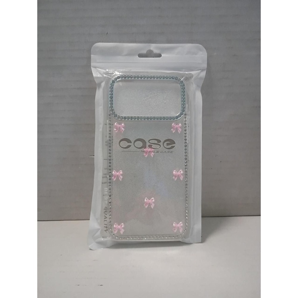 iPhone 17 Pro Max Bling Glitter 3D Bows Diamond Appearance Phone Case
